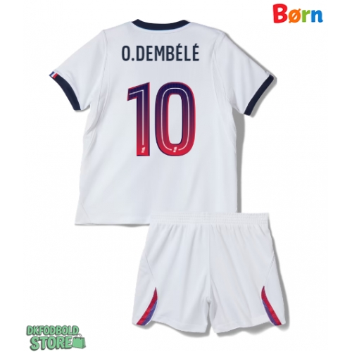 Paris Saint-Germain Ousmane Dembele #10 Replika Babytøj Udebanesæt Børn 2026-27 Kortærmet (+ Korte bukser)